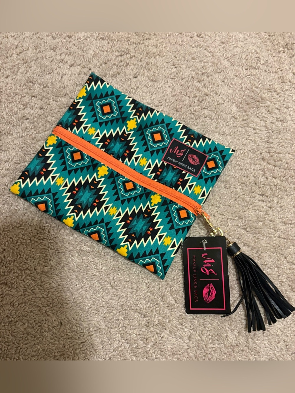 NWT Small Aztec Makeup Junkie Bag